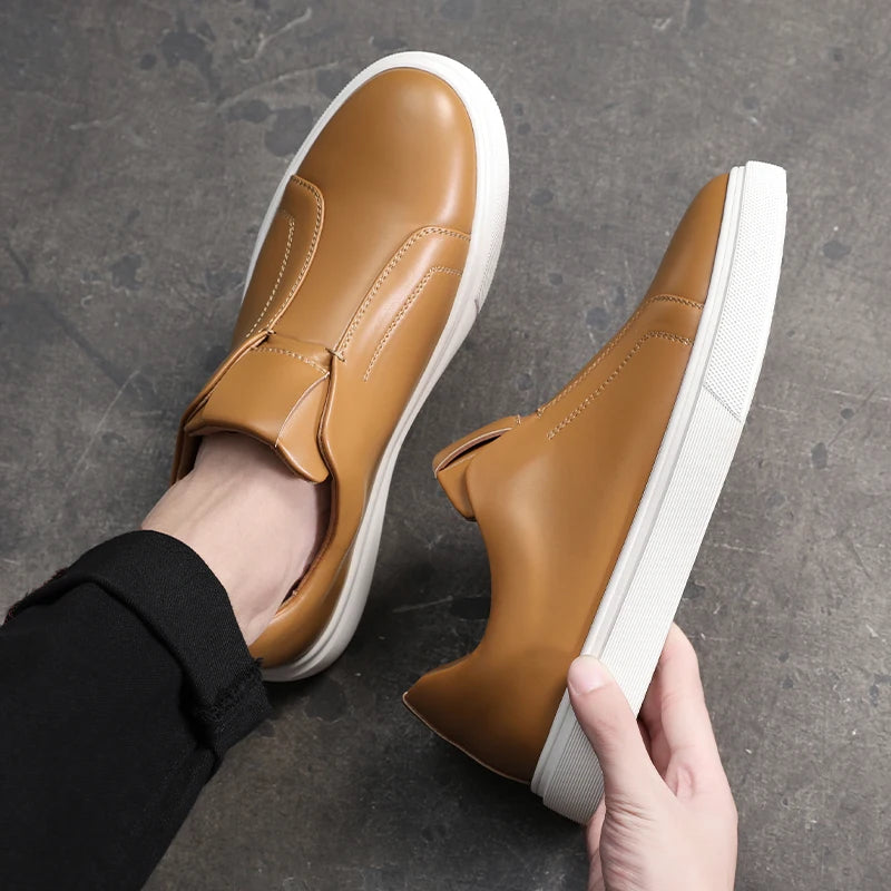 Casual leren instapschoenen