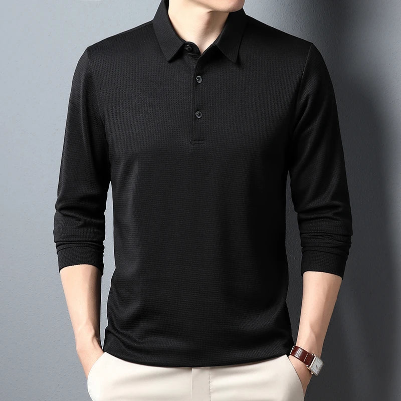 Elegant poloshirt met lange mouwen