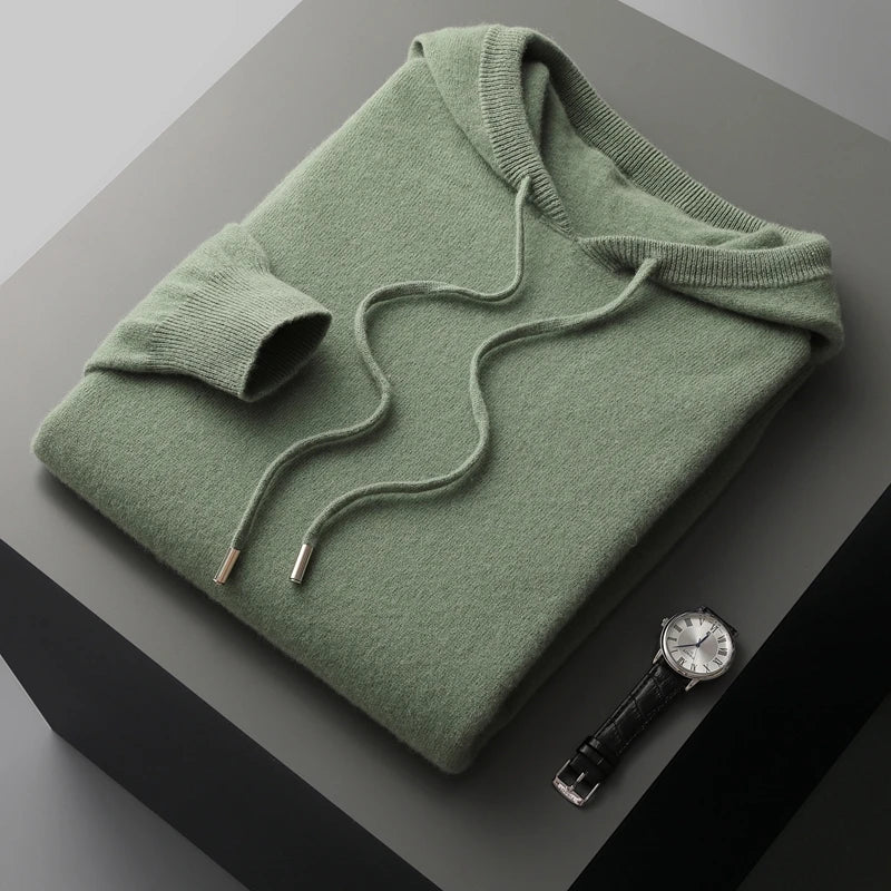 Elegante hoodie van Australische wol