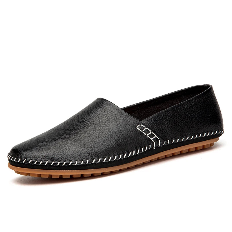 Licht leren Loafers