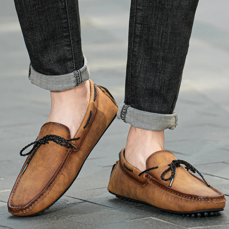 Handgemaakte suède Loafers