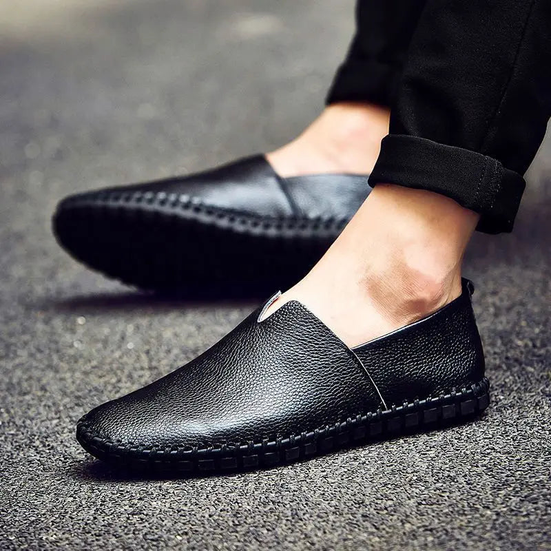 Ademende leren Loafers