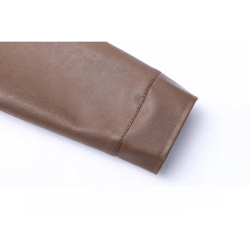 Elegant leren bomberjack