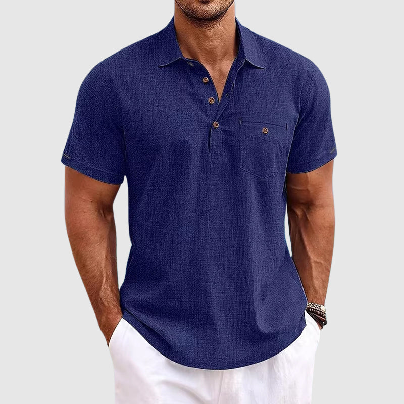 Linnen poloshirt