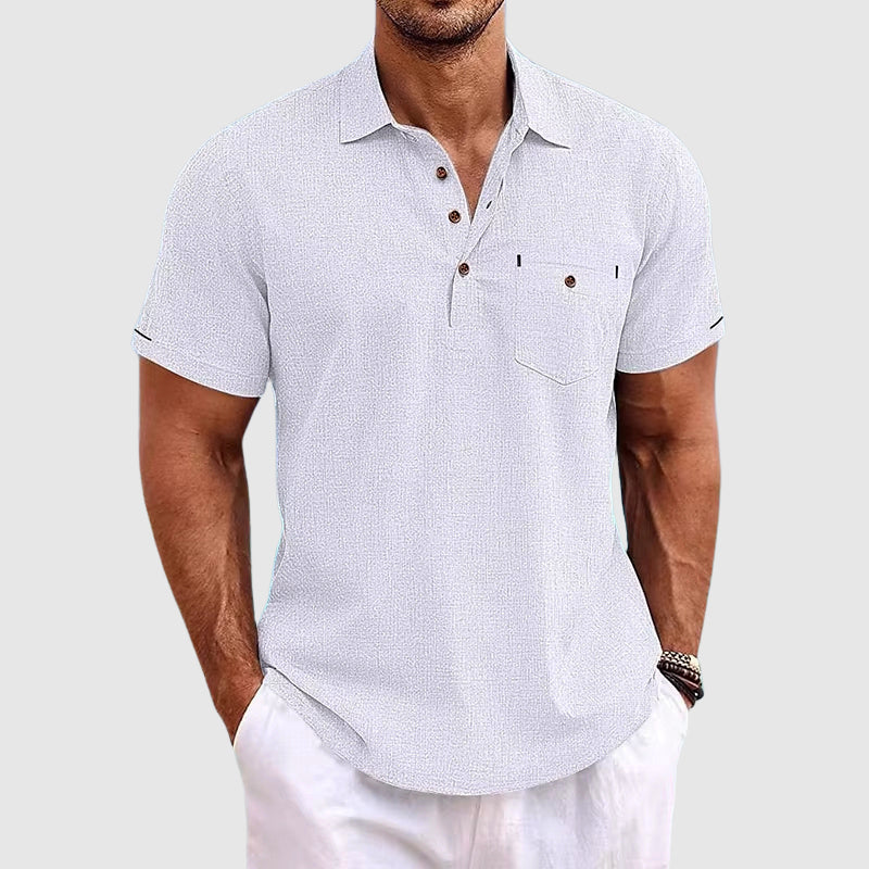 Linnen poloshirt