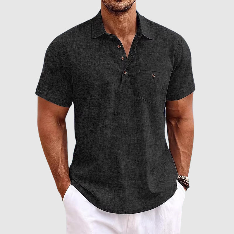Linnen poloshirt