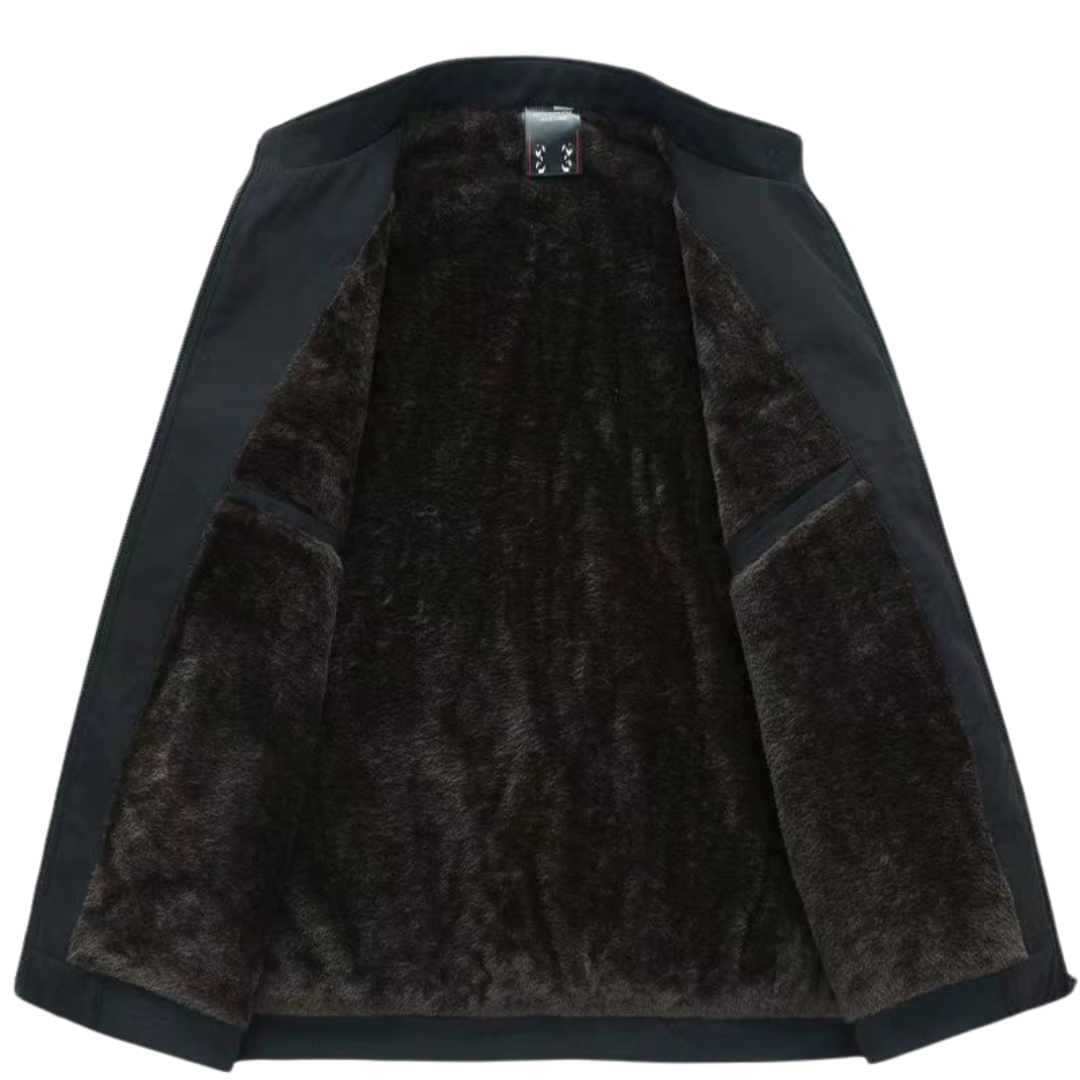 Met fleece gevoerde jas