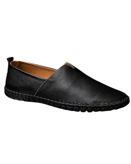 Handgestikte leren Loafers