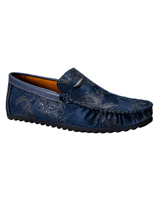 Leren Loafers met bloemen