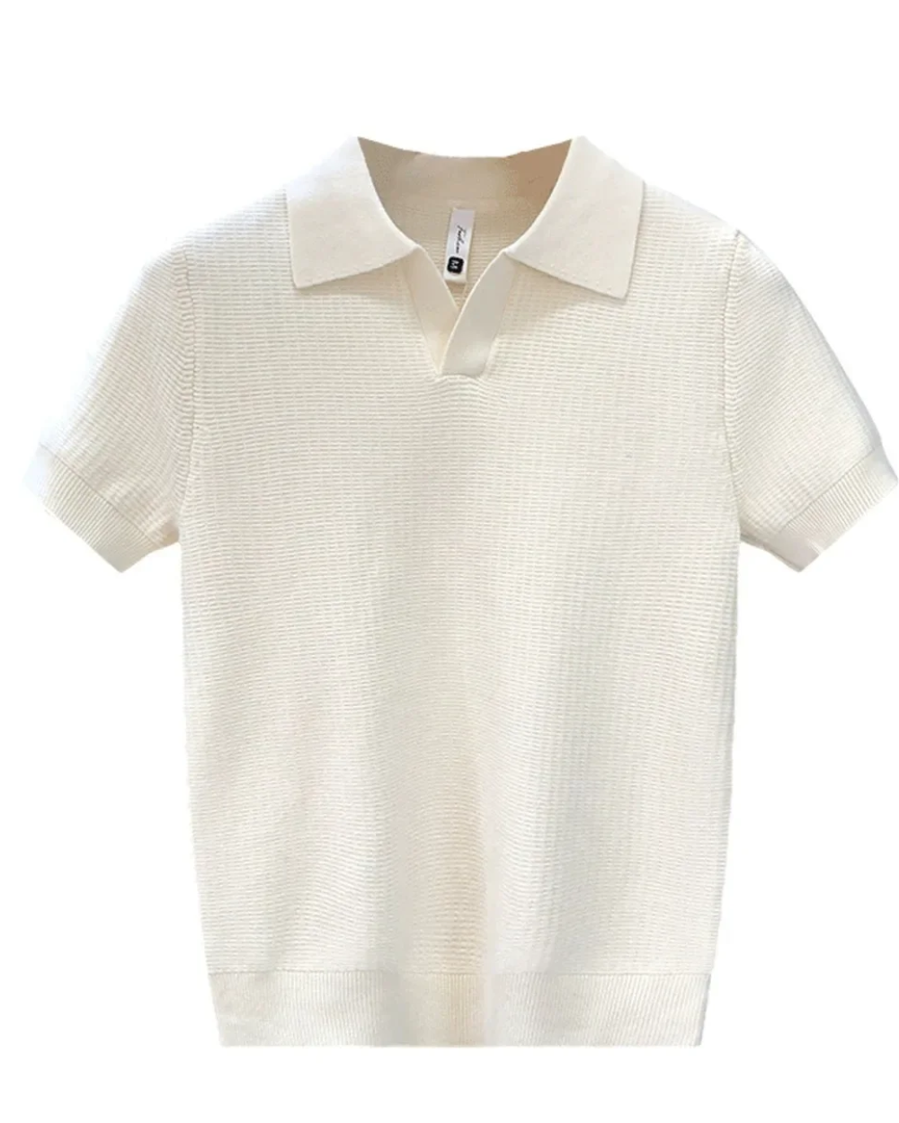 Ademend gebreid poloshirt
