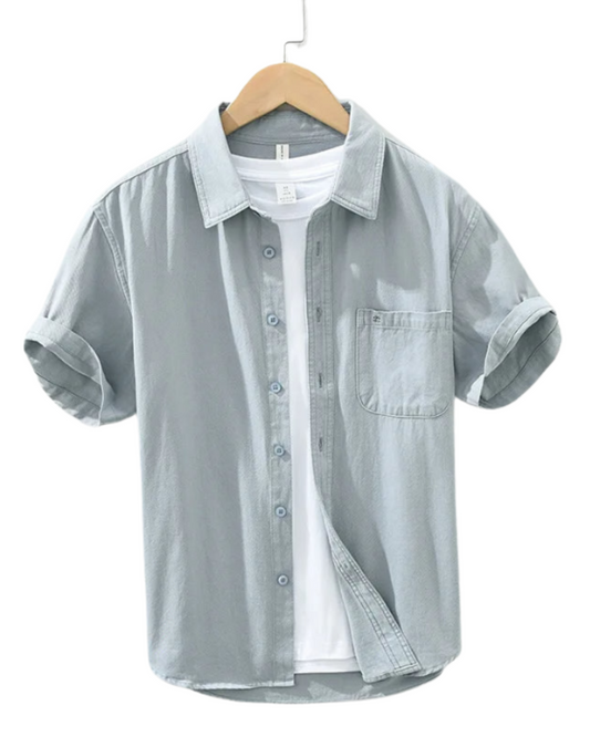 Katoenen shirt met korte mouwen