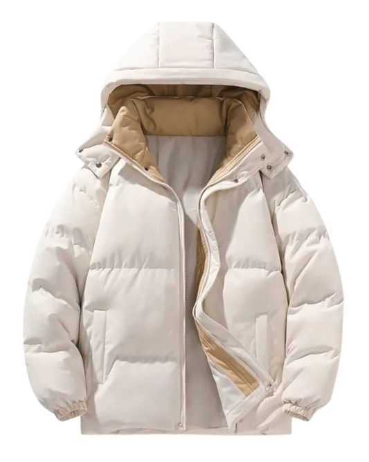 Elegante herenjas met capuchon