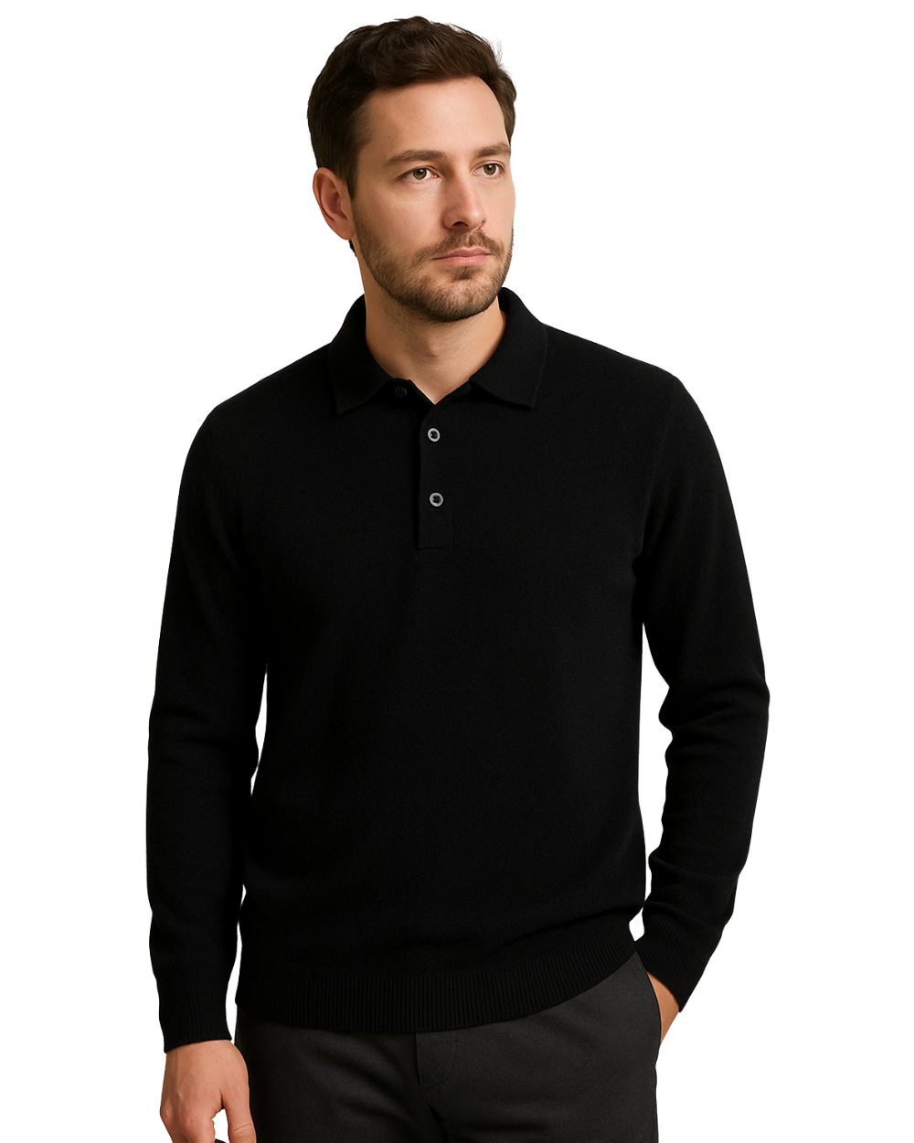 100% kasjmier poloshirt
