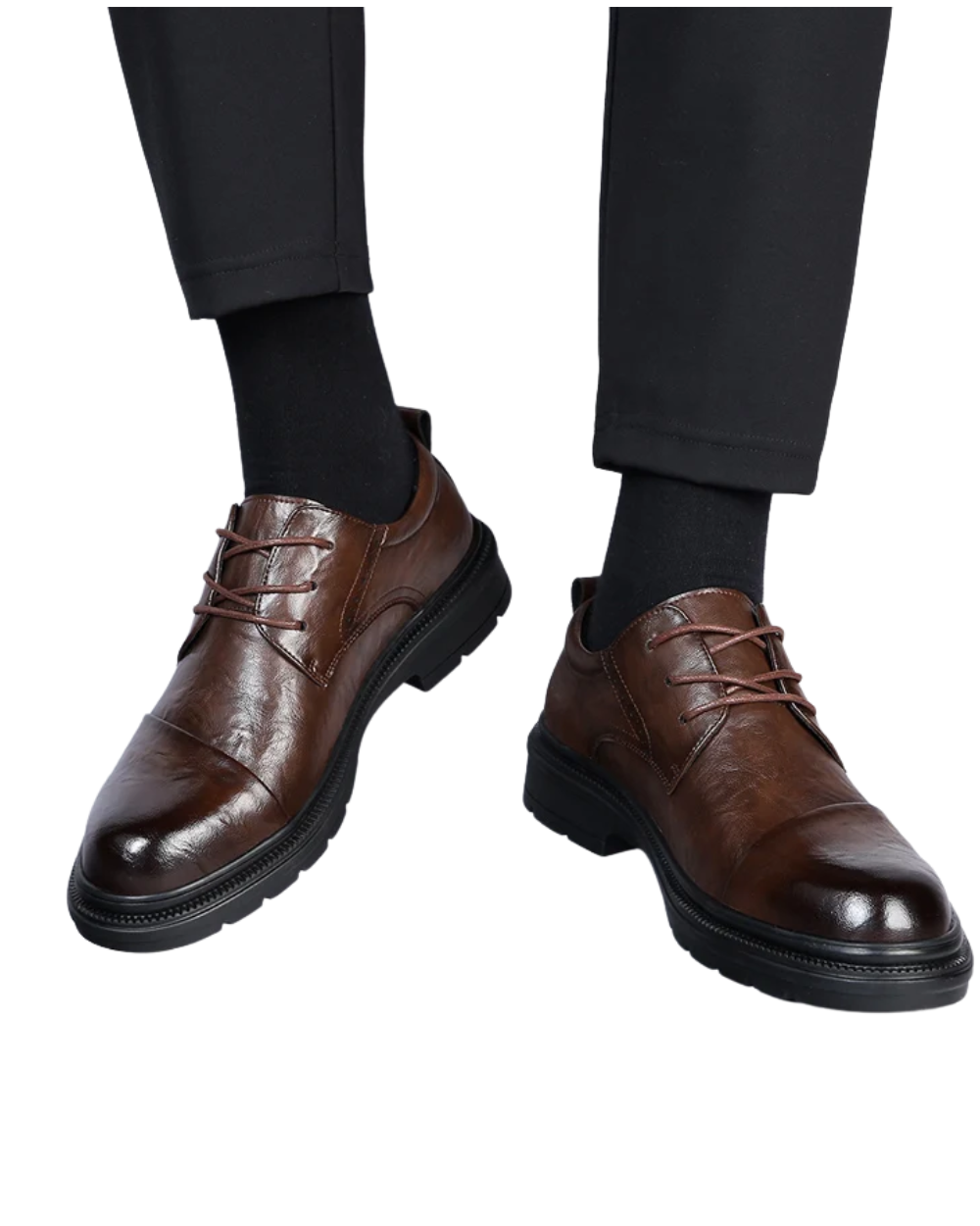 Elegante leren schoenen in Britse stijl