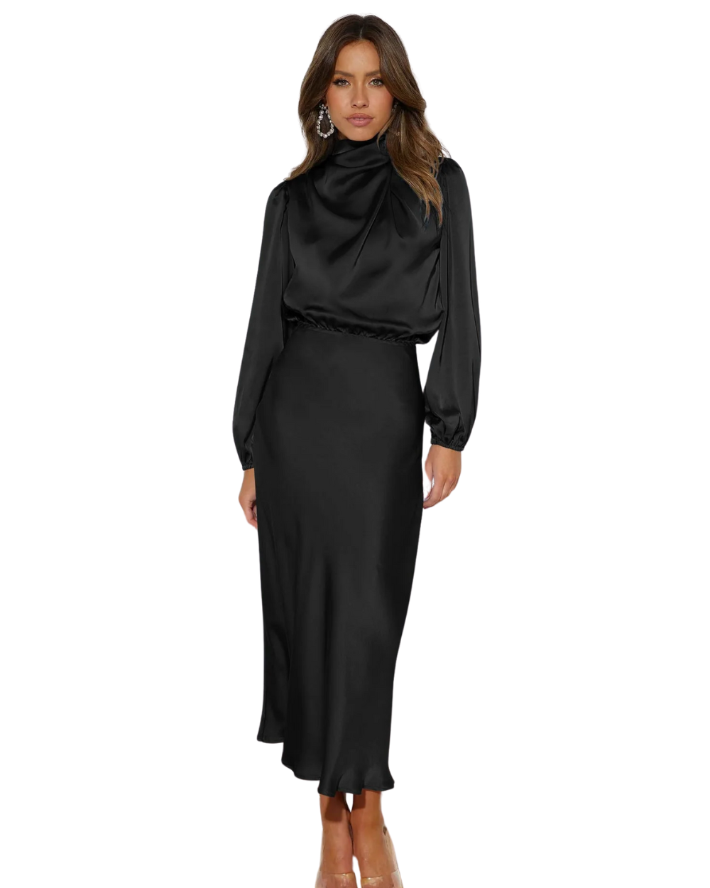 Elegante satijnen jurk