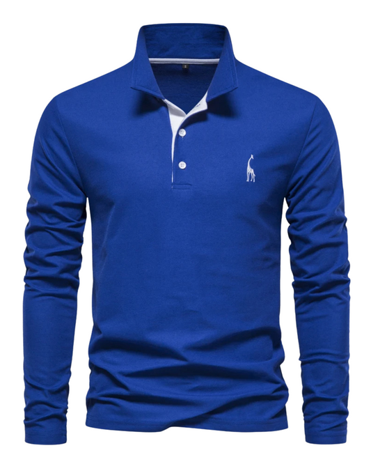 Casual Poloshirt Met Lange Mouwen