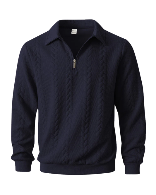 Elegante trui met patroon en ritssluiting