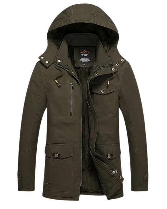 Elegante katoenen gewatteerde winterjas
