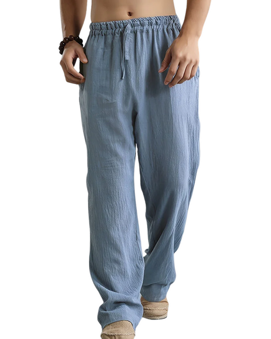 Ademende linnen broek