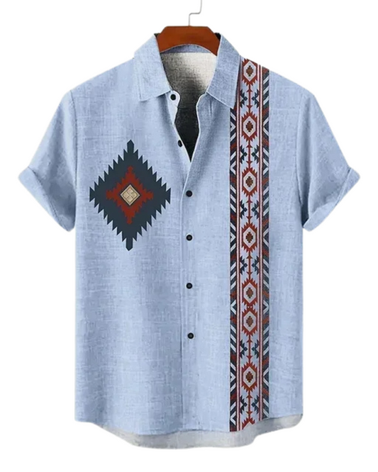 Vintage shirt met korte mouwen
