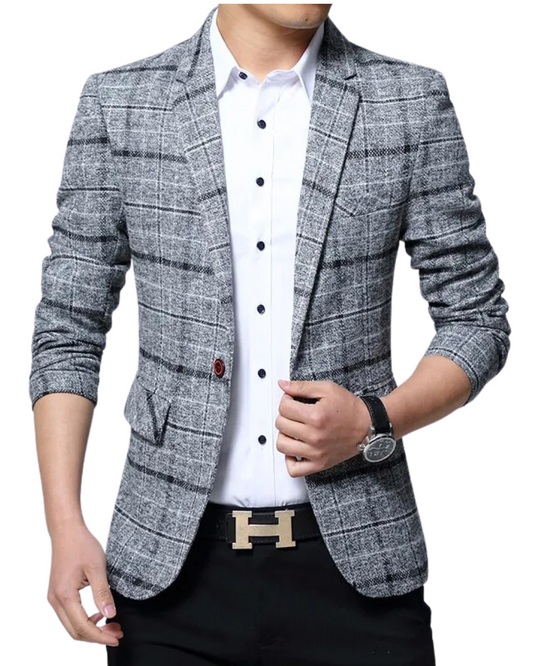 Elegante geruite blazer