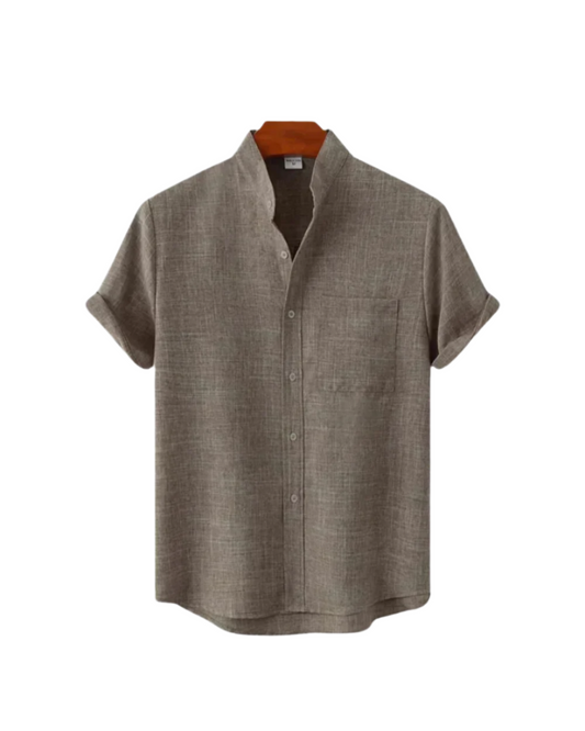 Venetië Linnen Shirt Met Korte Mouwen