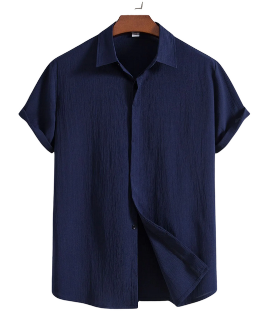 Katoen Linnen Shirt Korte Mouwen