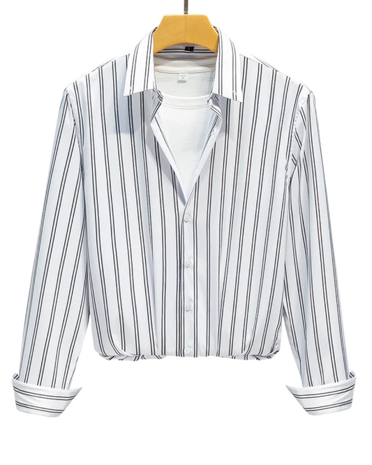 Elegant gestreept herenoverhemd