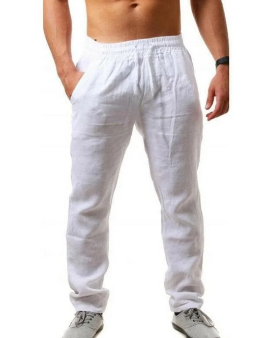 Ademende linnen broek