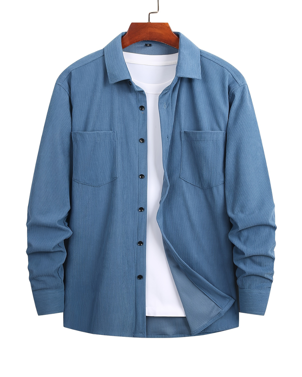 Casual vest van ribfluweel