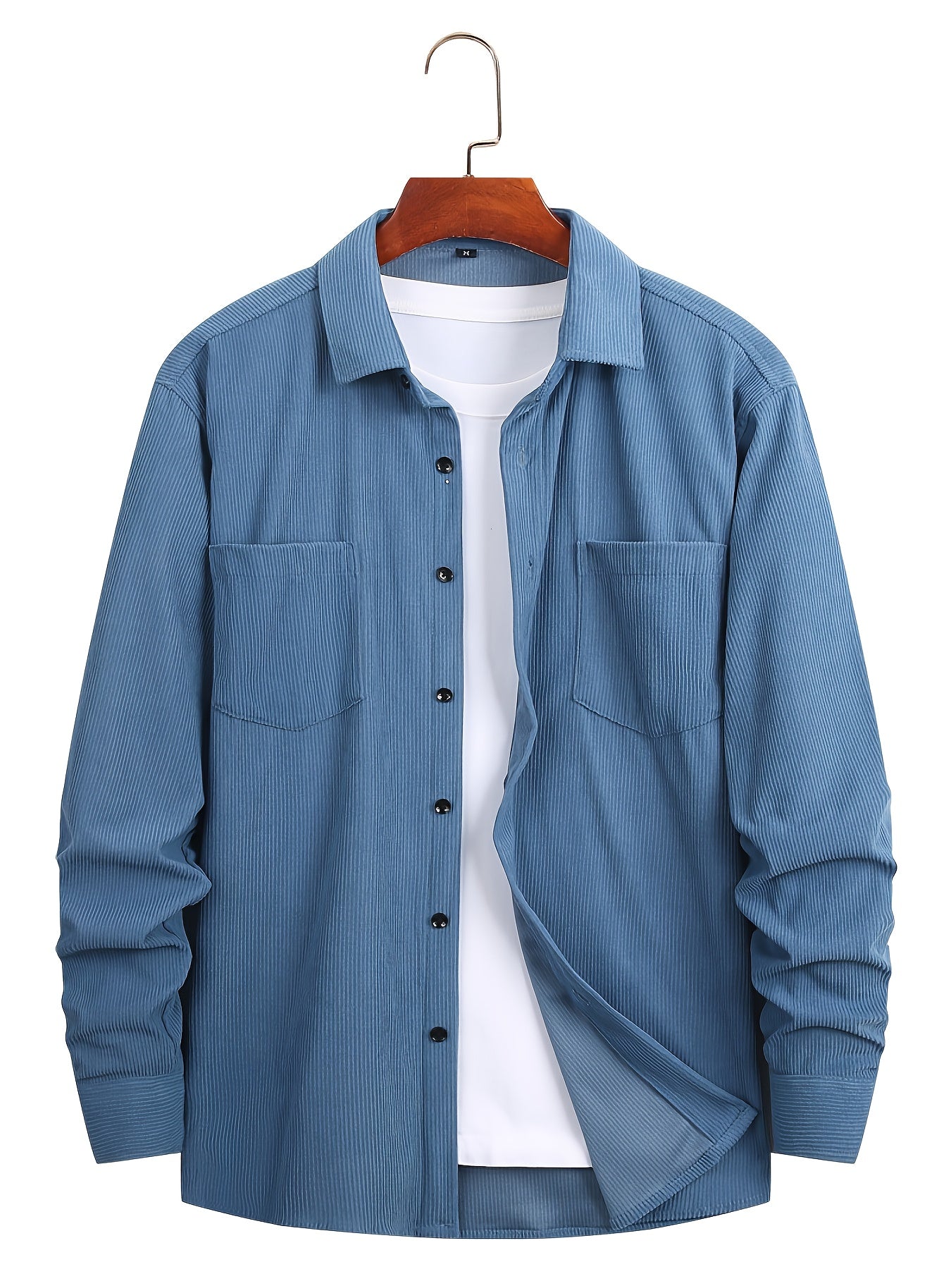 Casual vest van ribfluweel