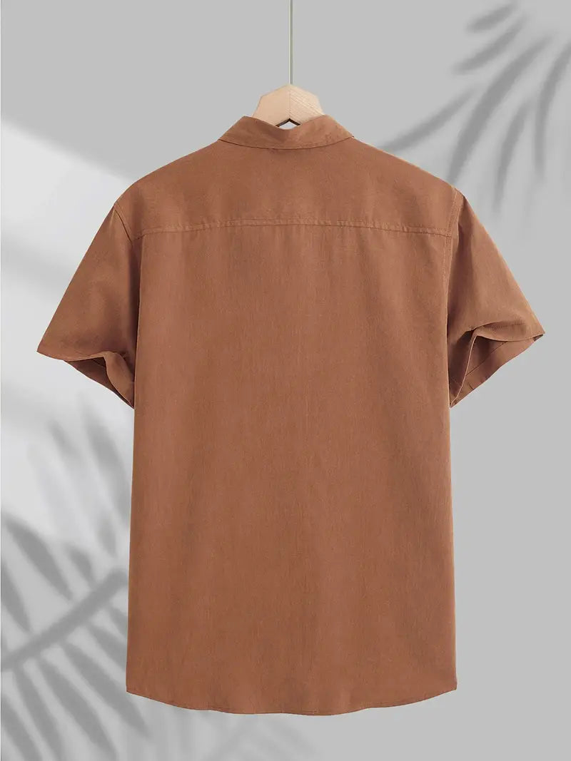 Casual Katoenen Shirt Met Korte Mouwen