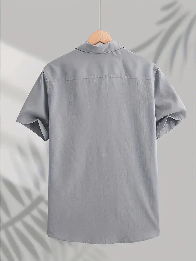 Casual Katoenen Shirt Met Korte Mouwen