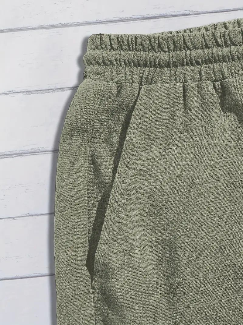 Casual Linnen Korte Broek