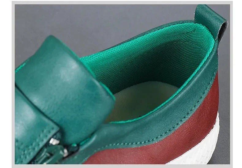 Leren schoenen met rits