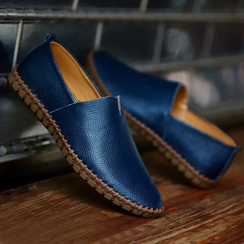 Ademende leren Loafers