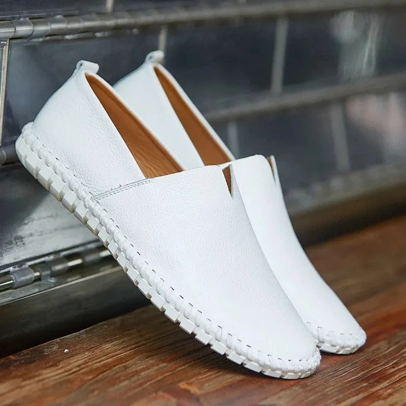 Ademende leren Loafers