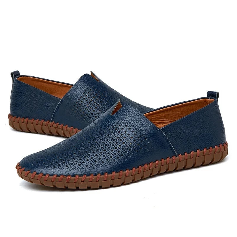 Ademende leren Loafers