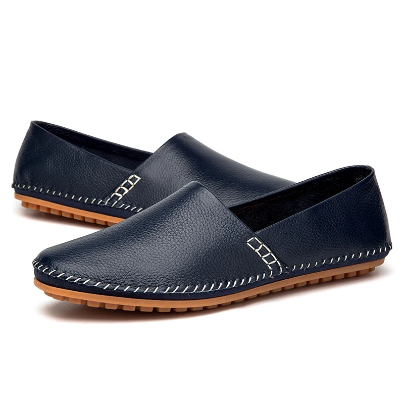 Licht leren Loafers