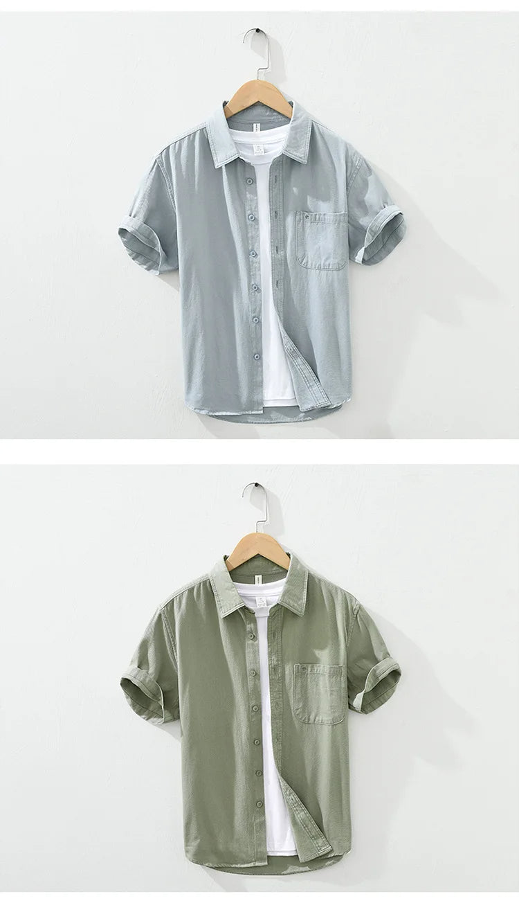 Katoenen shirt met korte mouwen