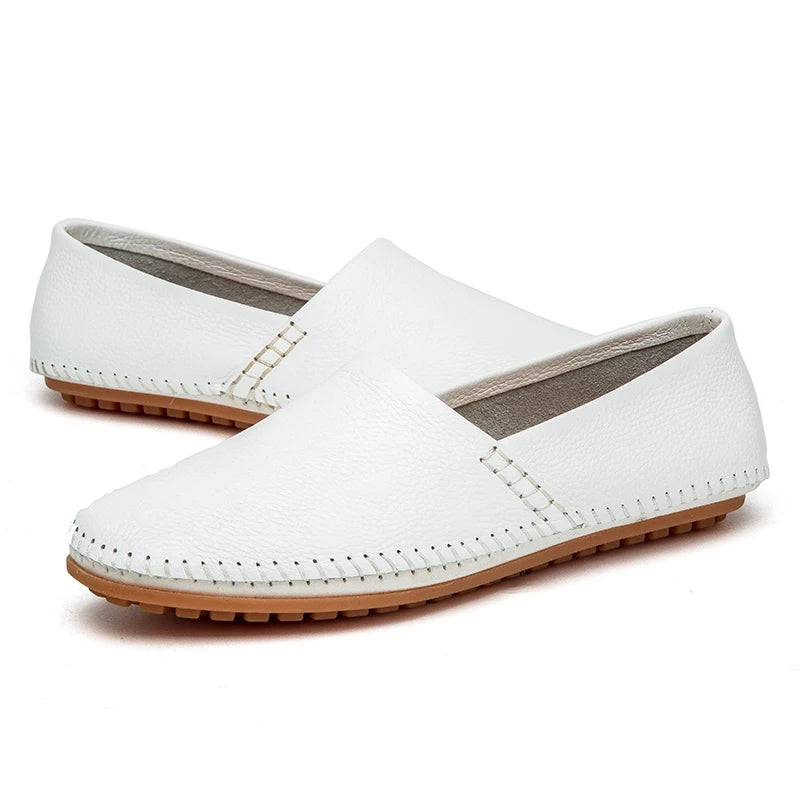 Licht leren Loafers