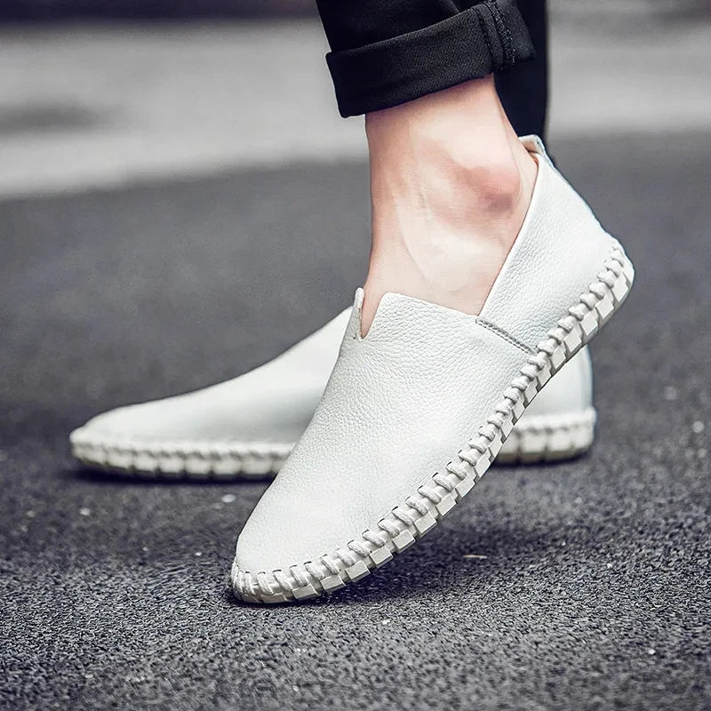 Ademende leren Loafers