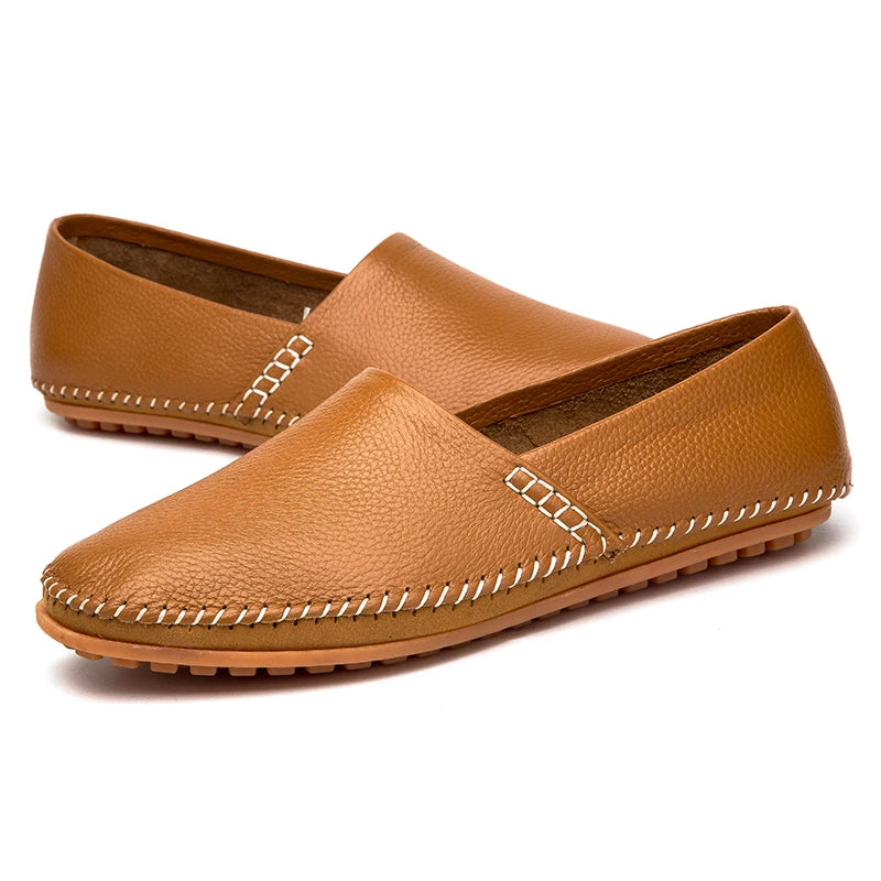 Licht leren Loafers