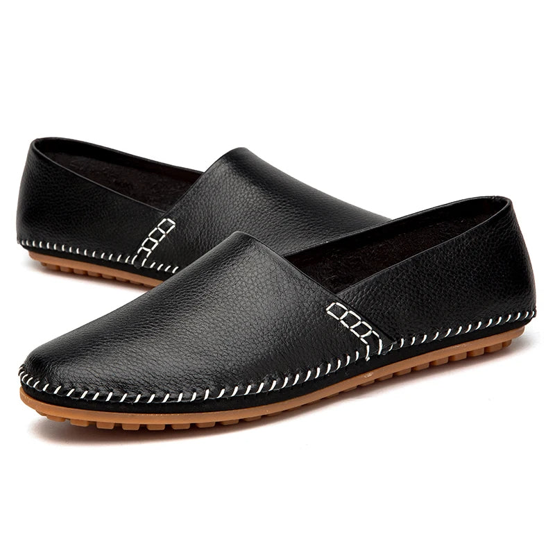 Licht leren Loafers