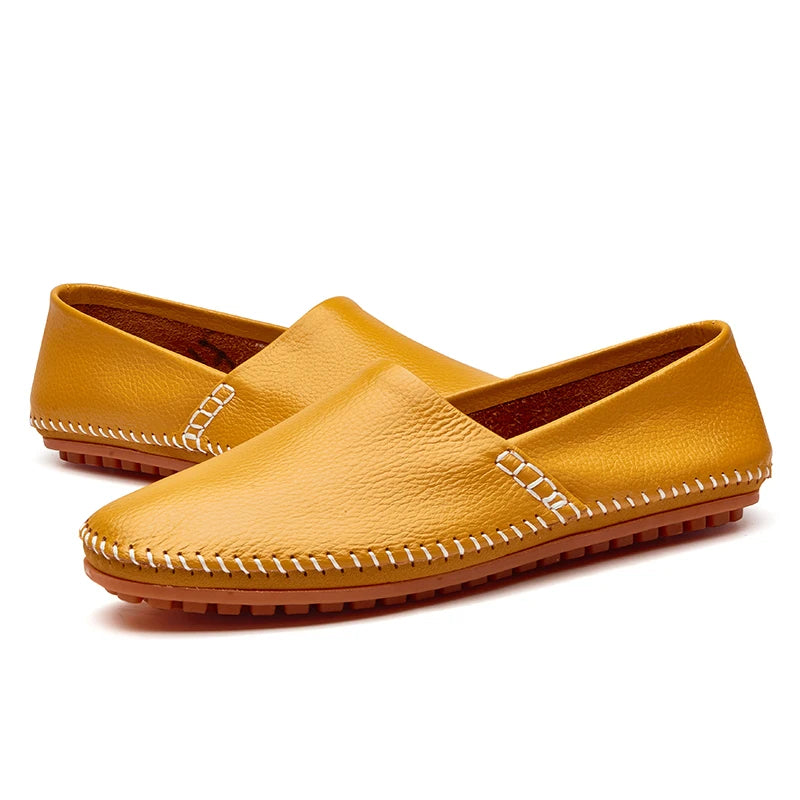 Licht leren Loafers