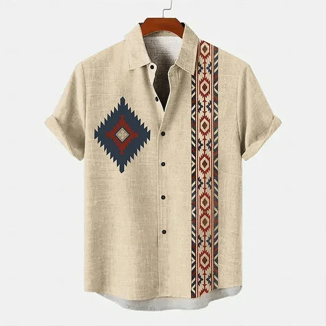 Vintage shirt met korte mouwen