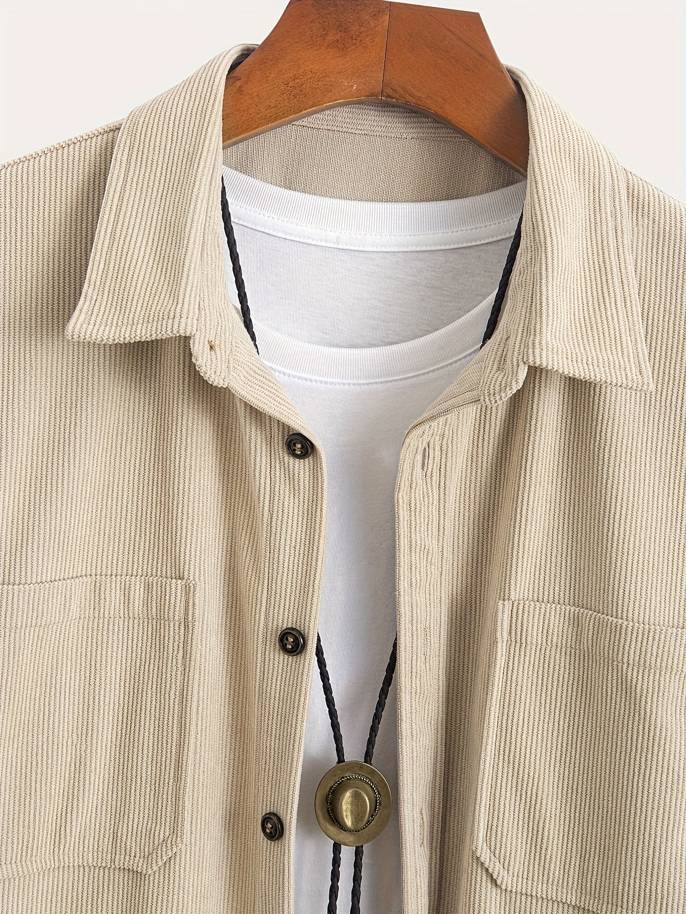 Casual vest van ribfluweel