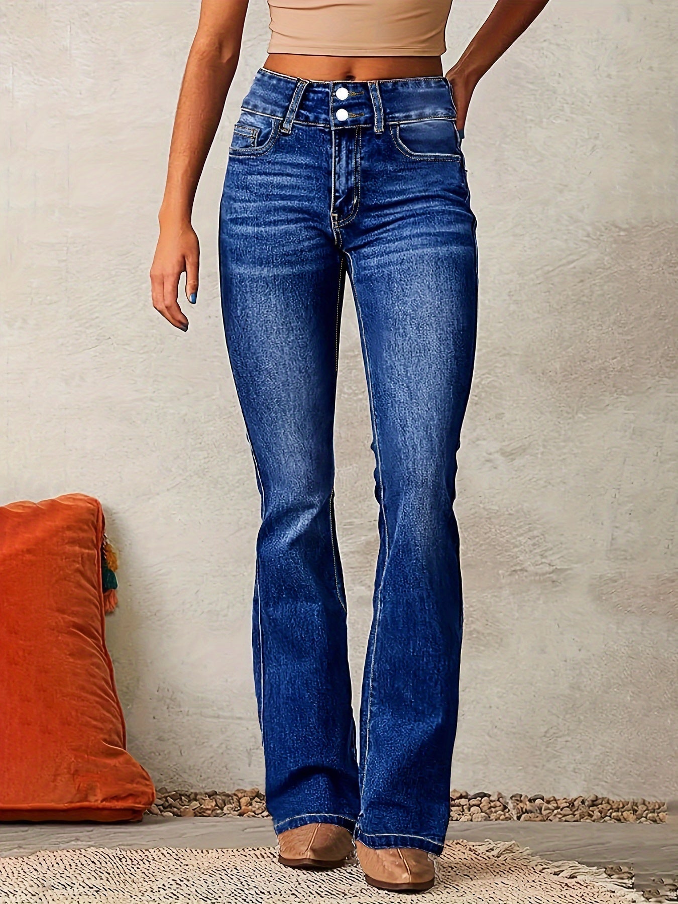Elegante uitlopende jeans