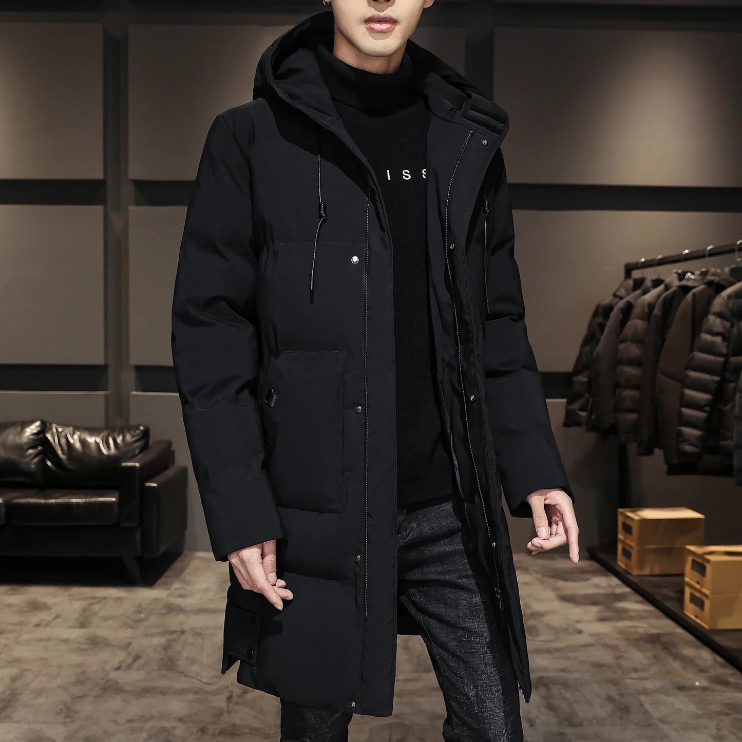 Elegante lange winterjas