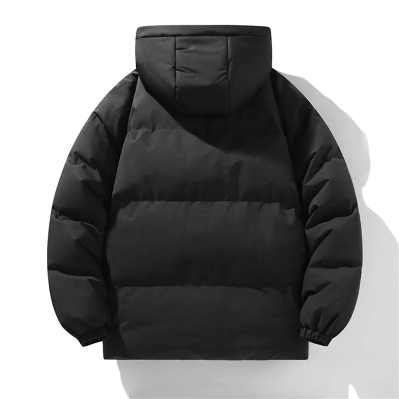 Elegante herenjas met capuchon
